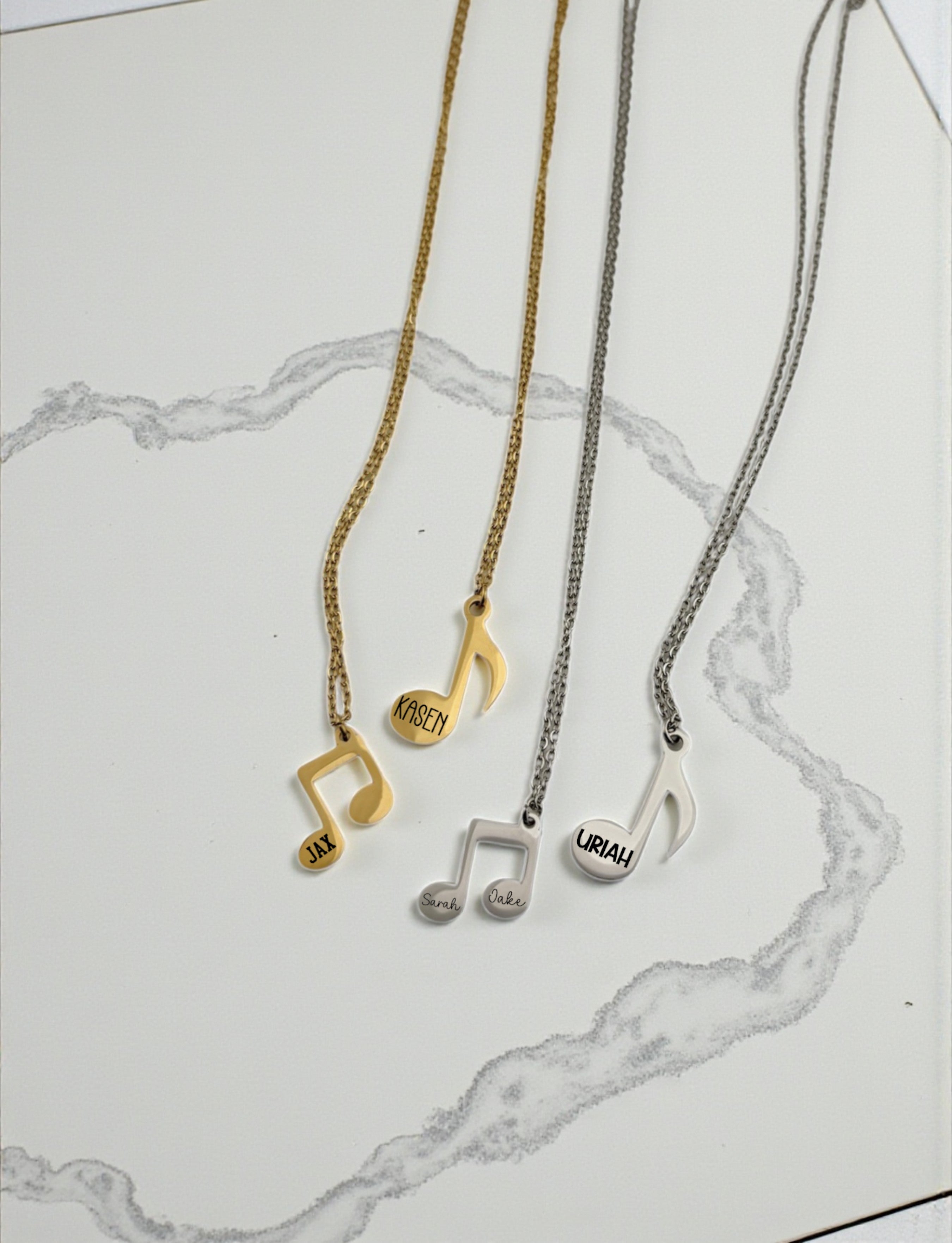 Custom Music Note Necklace