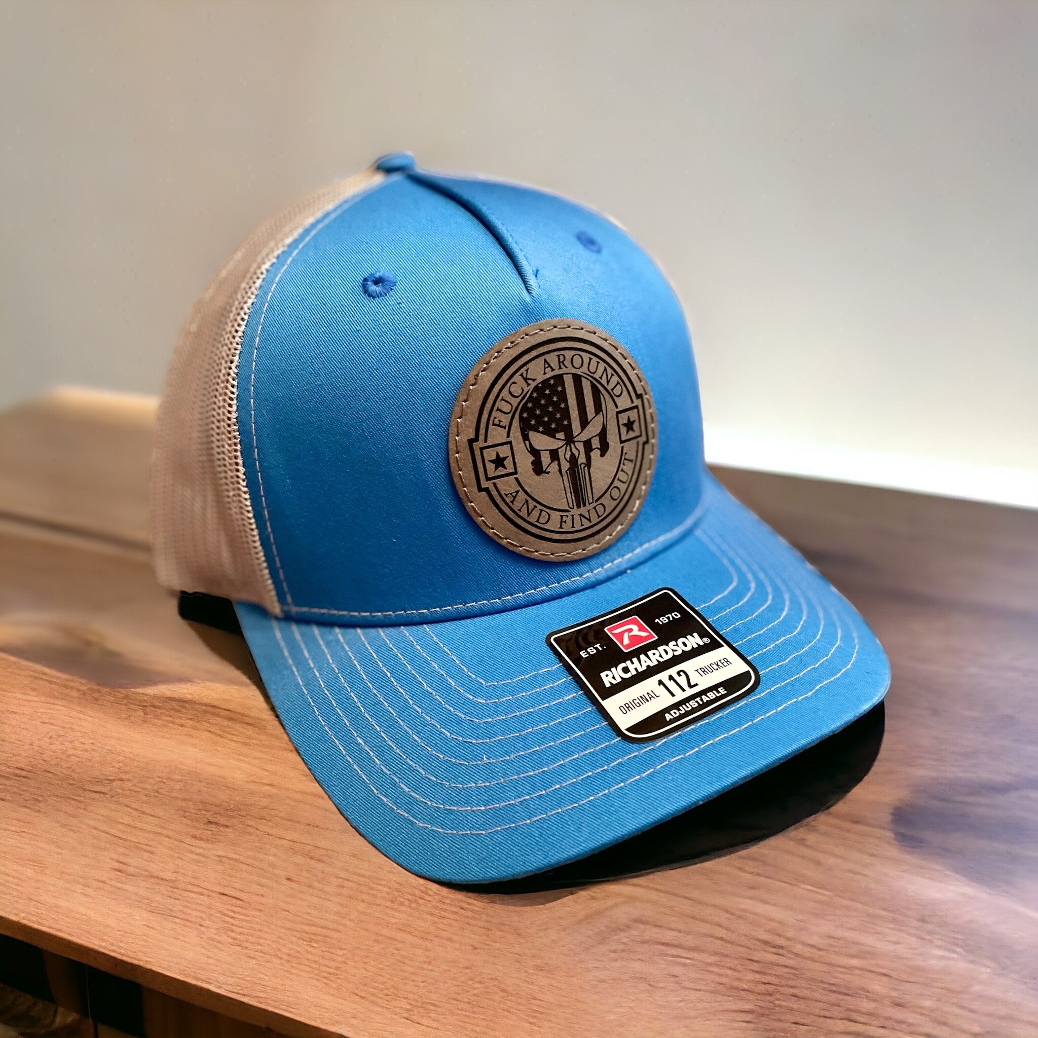 Freedom Richardson Hat – Adjustable Trucker Style Cap with Leather Patch