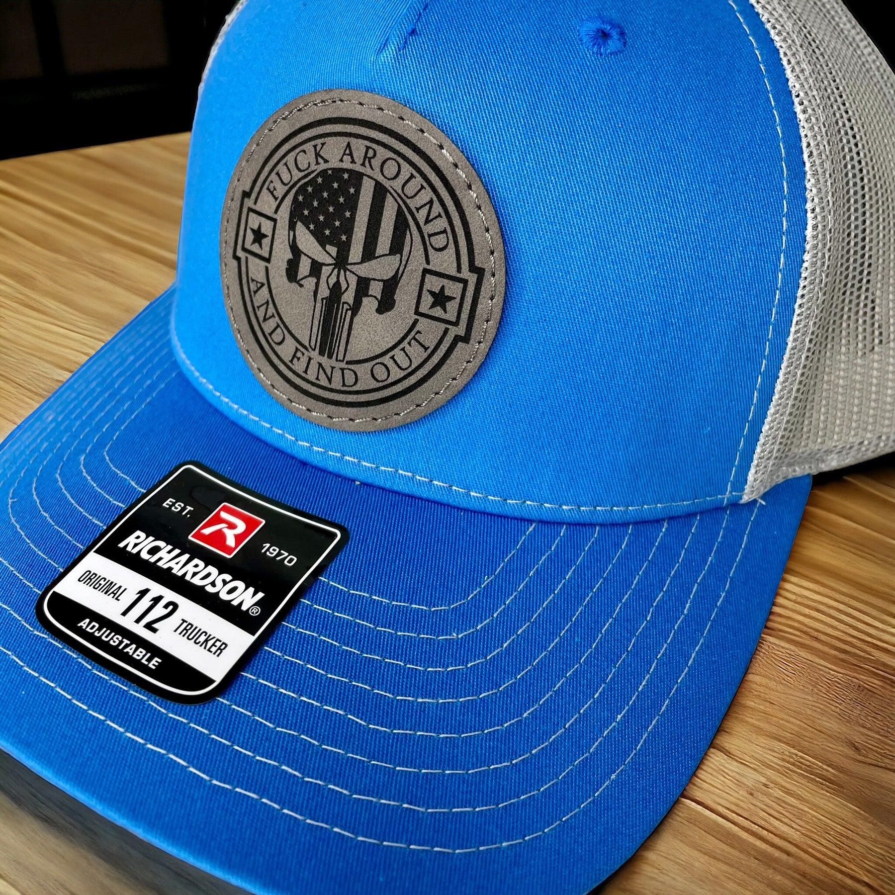 Freedom Richardson Hat – Adjustable Trucker Style Cap with Leather Patch