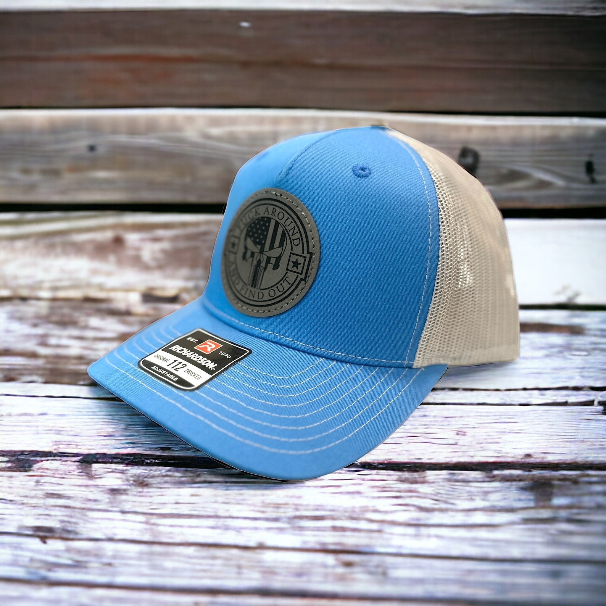 Freedom Richardson Hat – Adjustable Trucker Style Cap with Leather Patch