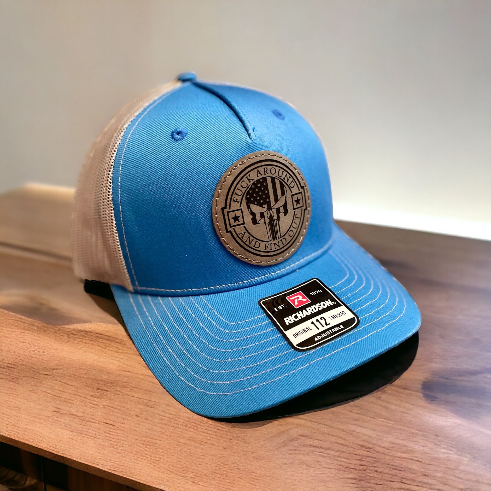 Freedom Richardson Hat – Adjustable Trucker Style Cap with Leather Patch