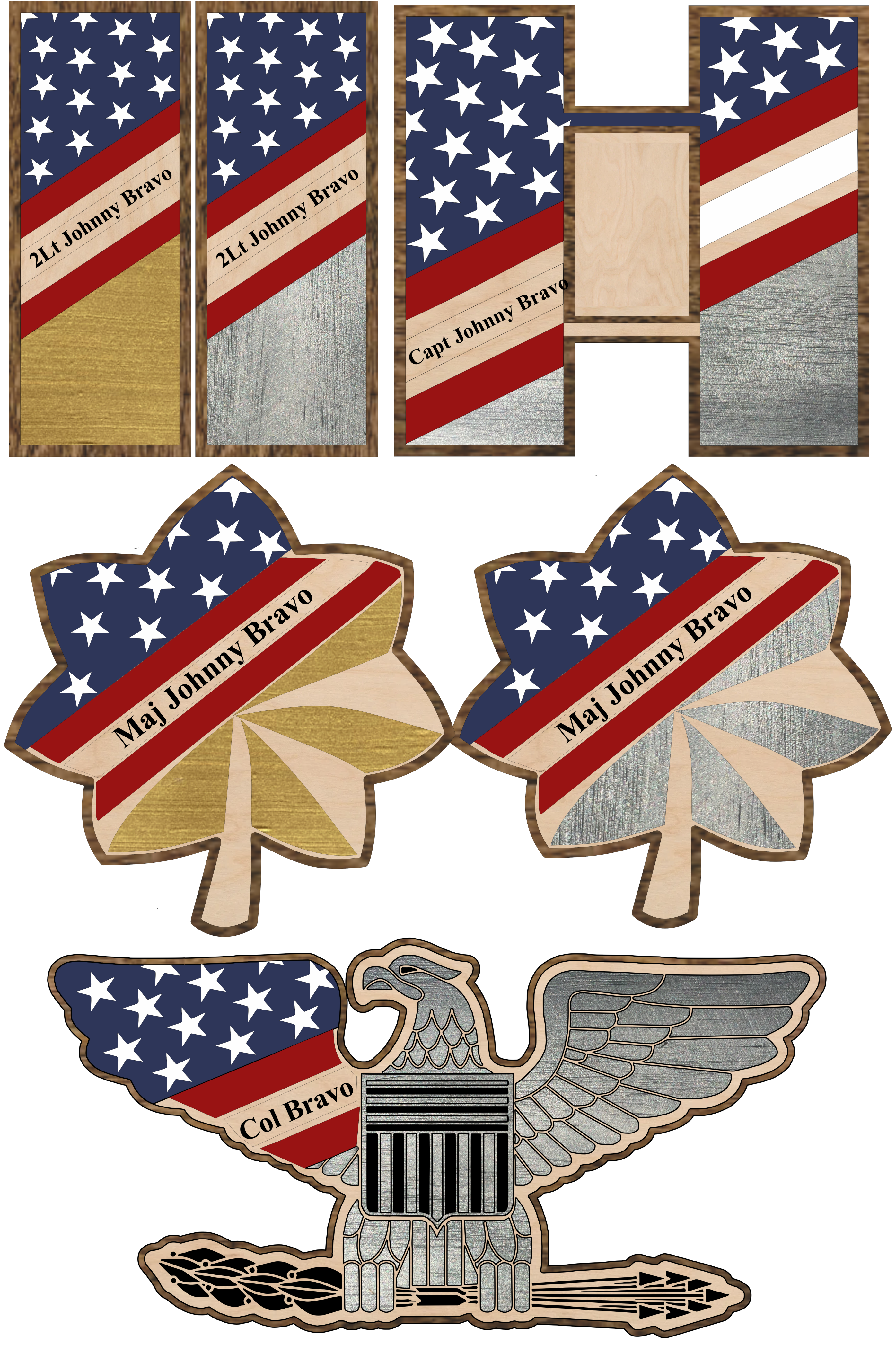 Air Force Custom Rank Plaque – Major & LtCol