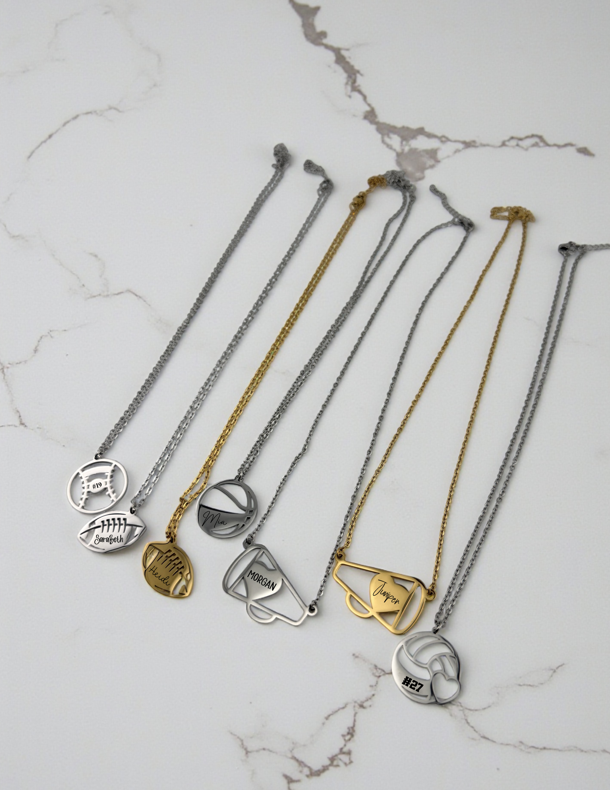 Custom Baseball Necklace - Personalized Sports Jewelry