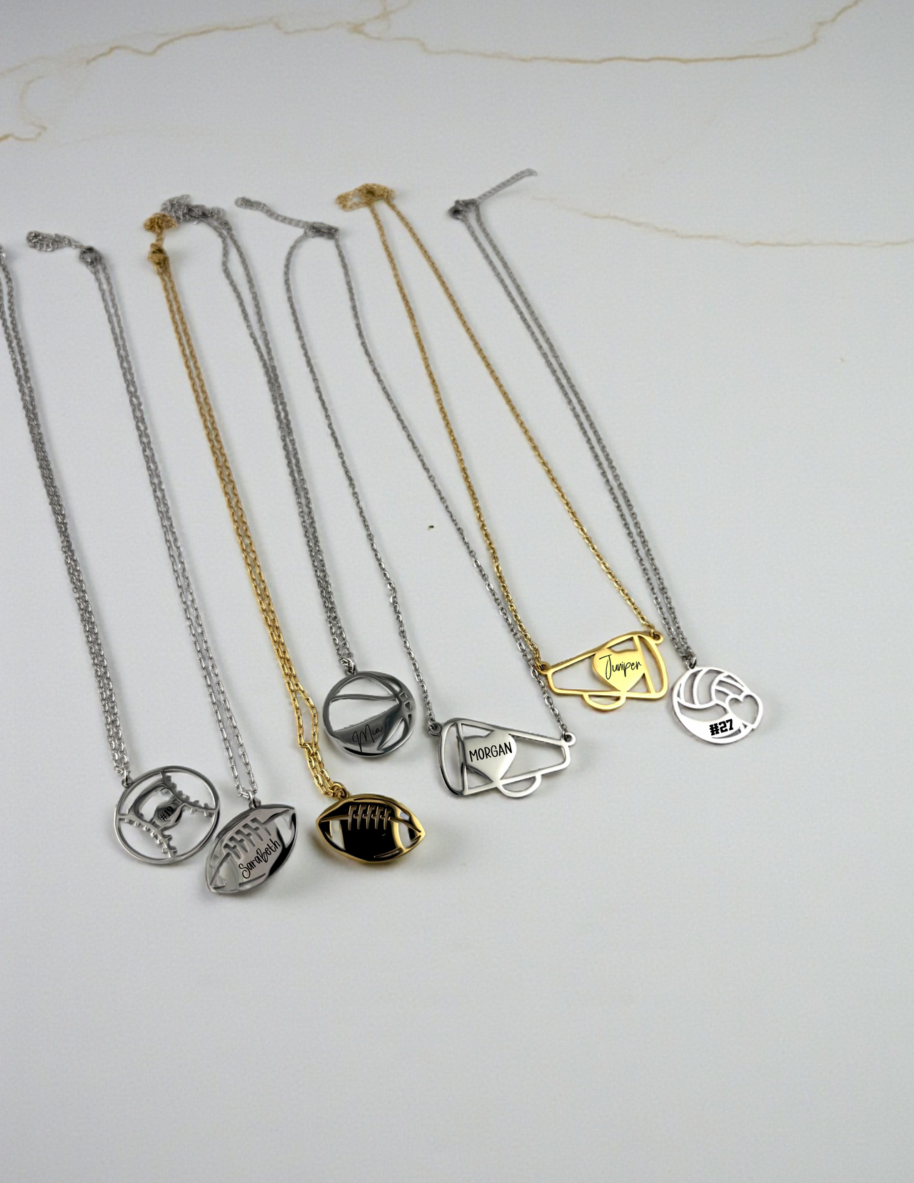 Custom Baseball Necklace - Personalized Sports Jewelry