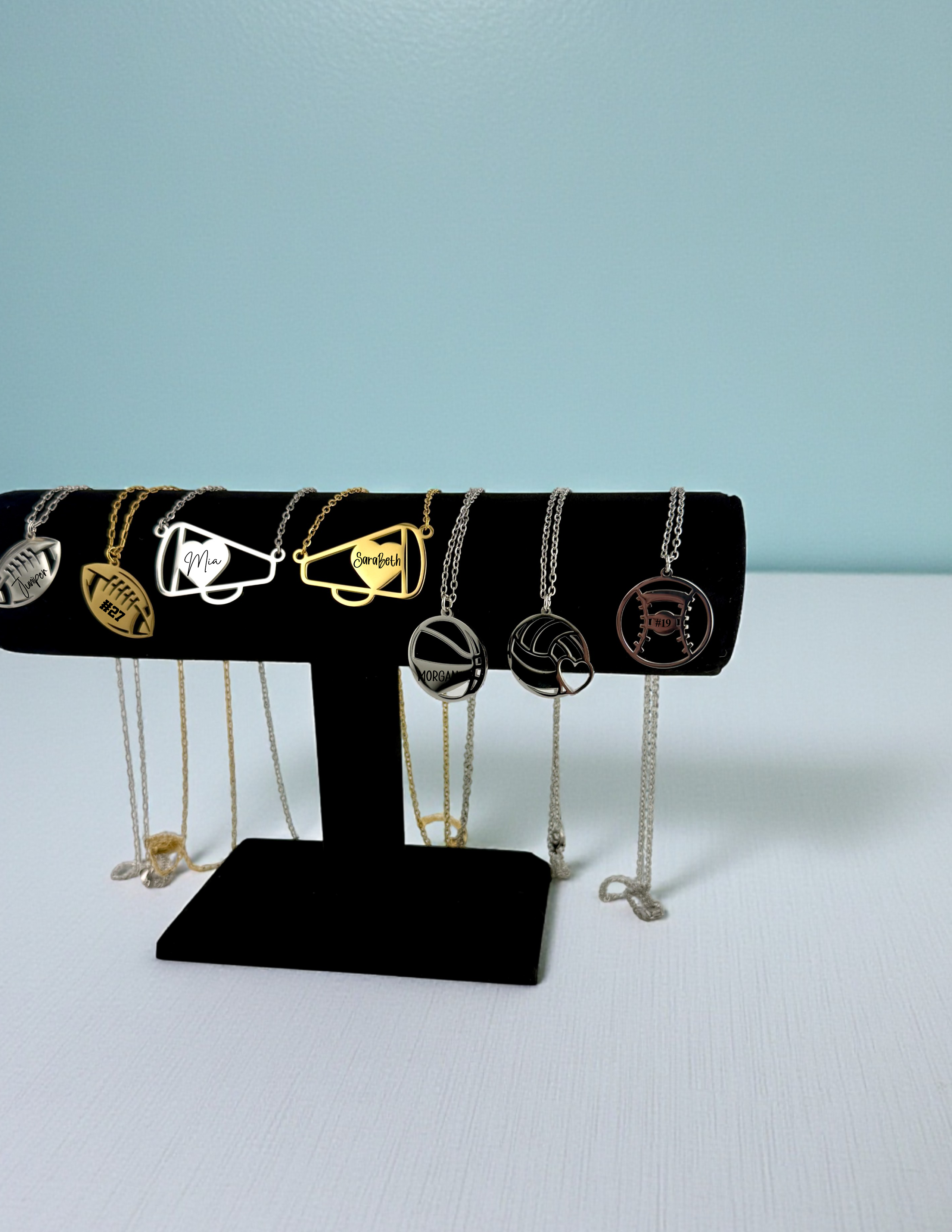 Custom Softball Necklace - Personalized Sports Jewelry