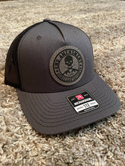 Freedom Gray with black bill and gray back Richardson hat, baseball hat, men, trucker hat, Richardson, patches, leather, gifts, cap, America, Freedom - Coastal Chaos LLC