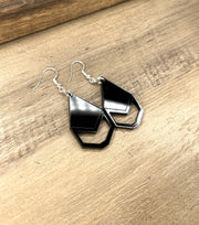 Black chevron earrings - Coastal Chaos LLC