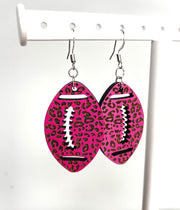 Sports themed dangle earrings, football helmet, basketball, football, soccer, baseball - Coastal Chaos LLC