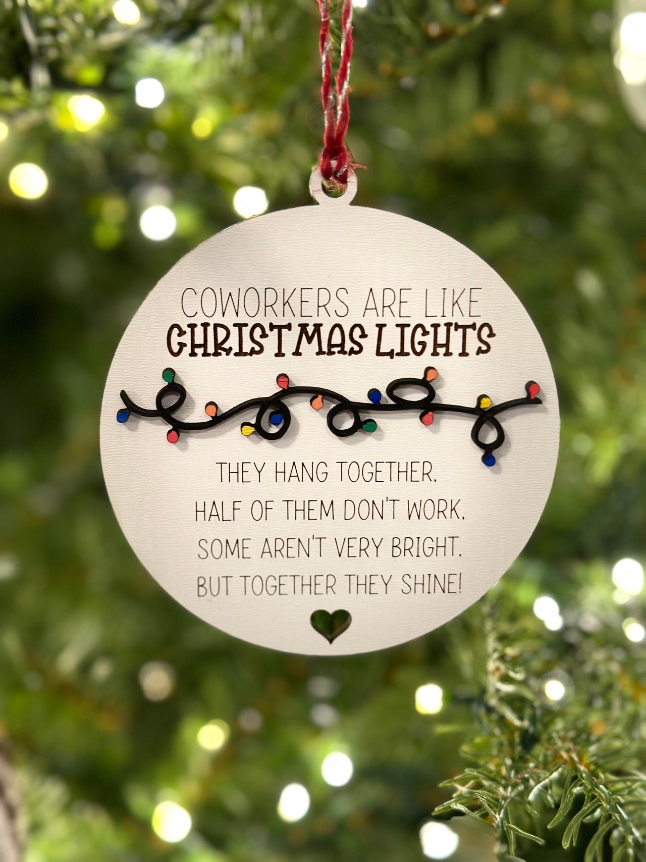 Coworkers ornament, present, decor, Christmas, funny, love - Coastal Chaos LLC