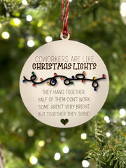 Coworkers ornament, present, decor, Christmas, funny, love - Coastal Chaos LLC