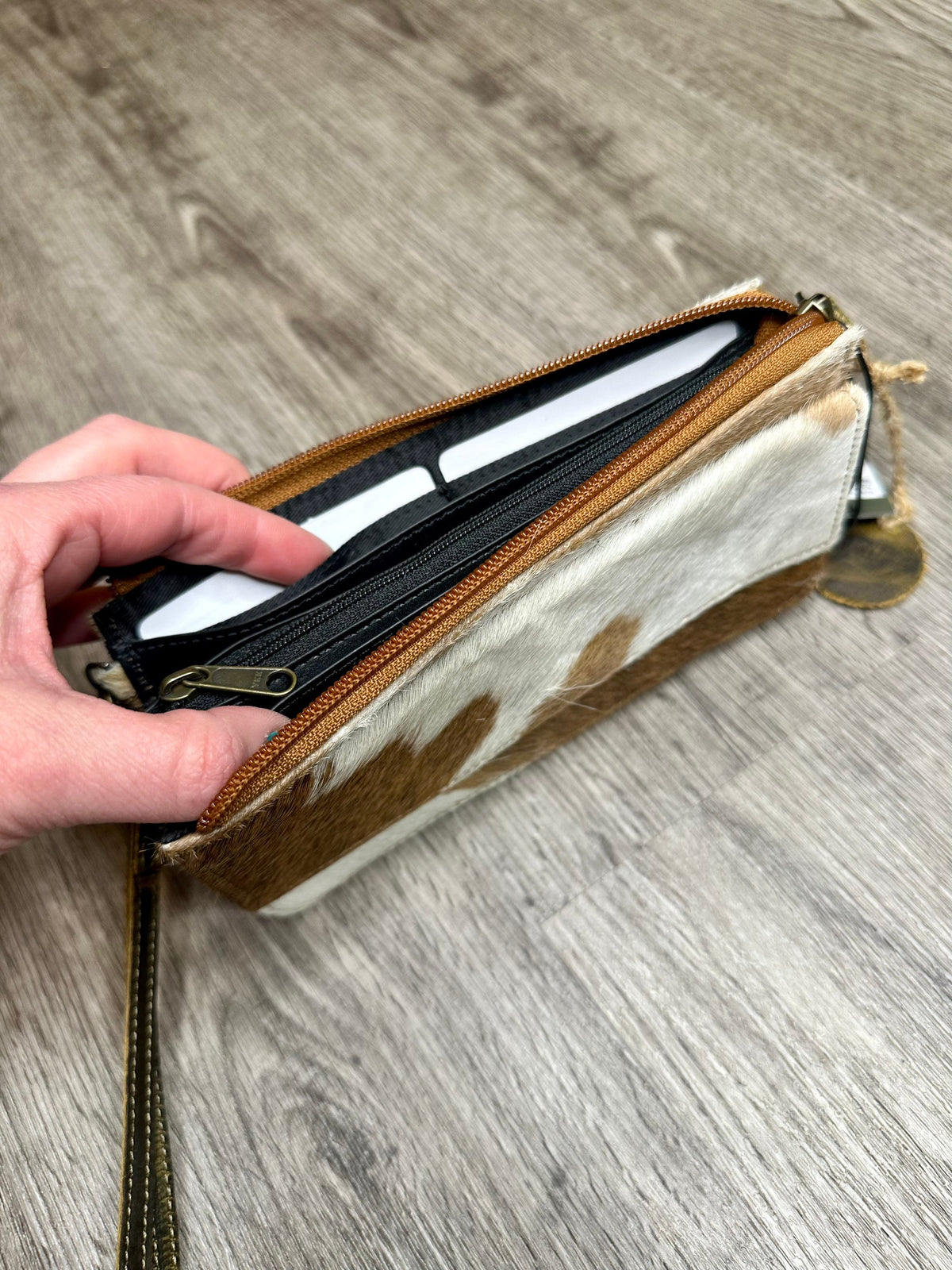 Myra Bag debatable wallet, cow hide, western, rustic wallet - Coastal Chaos LLC