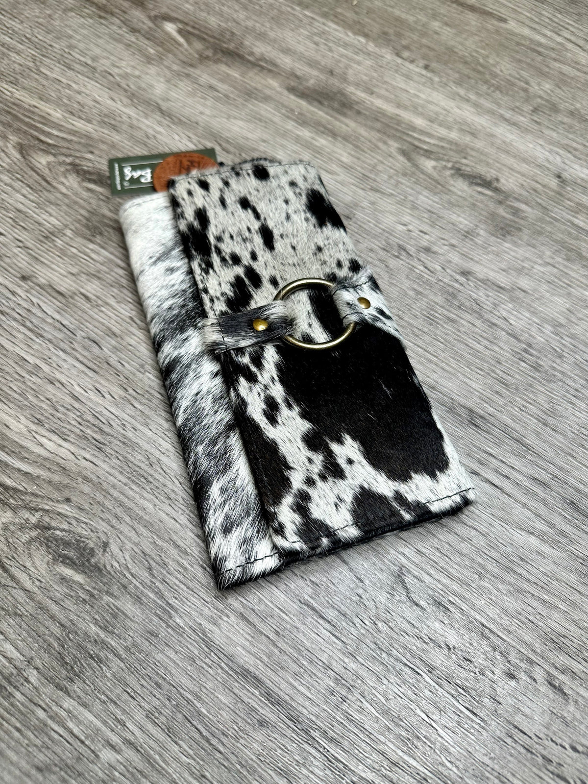 Myra Bag White Alone Wallet, cow hide, western, rustic wallet - Coastal Chaos LLC