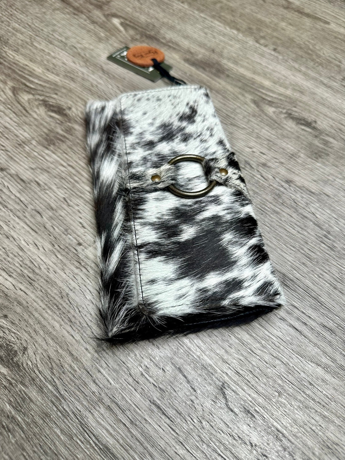 Myra Bag White Alone Wallet, cow hide, western, rustic wallet - Coastal Chaos LLC