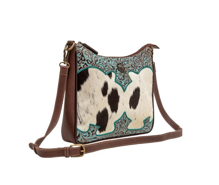 Myra Bag Andean Leather & Hair on Bag, present, gift, Anniversary, Birthday, Valentine, rustic, western - Coastal Chaos LLC