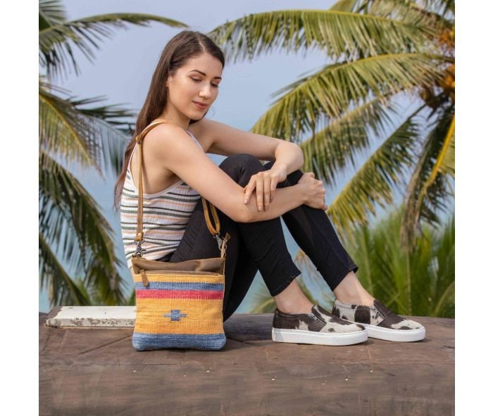 Myra Bag Yellow and Blue Crossbody Bag, gift, anniversary, Valentine, Birthday, Women, Trendy, Western - Coastal Chaos LLC