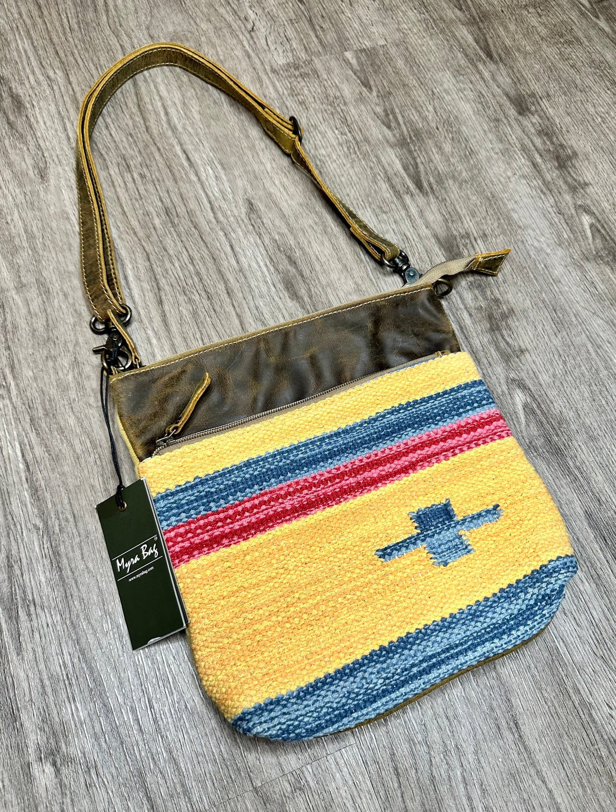 Myra Bag Yellow and Blue Crossbody Bag, gift, anniversary, Valentine, Birthday, Women, Trendy, Western - Coastal Chaos LLC