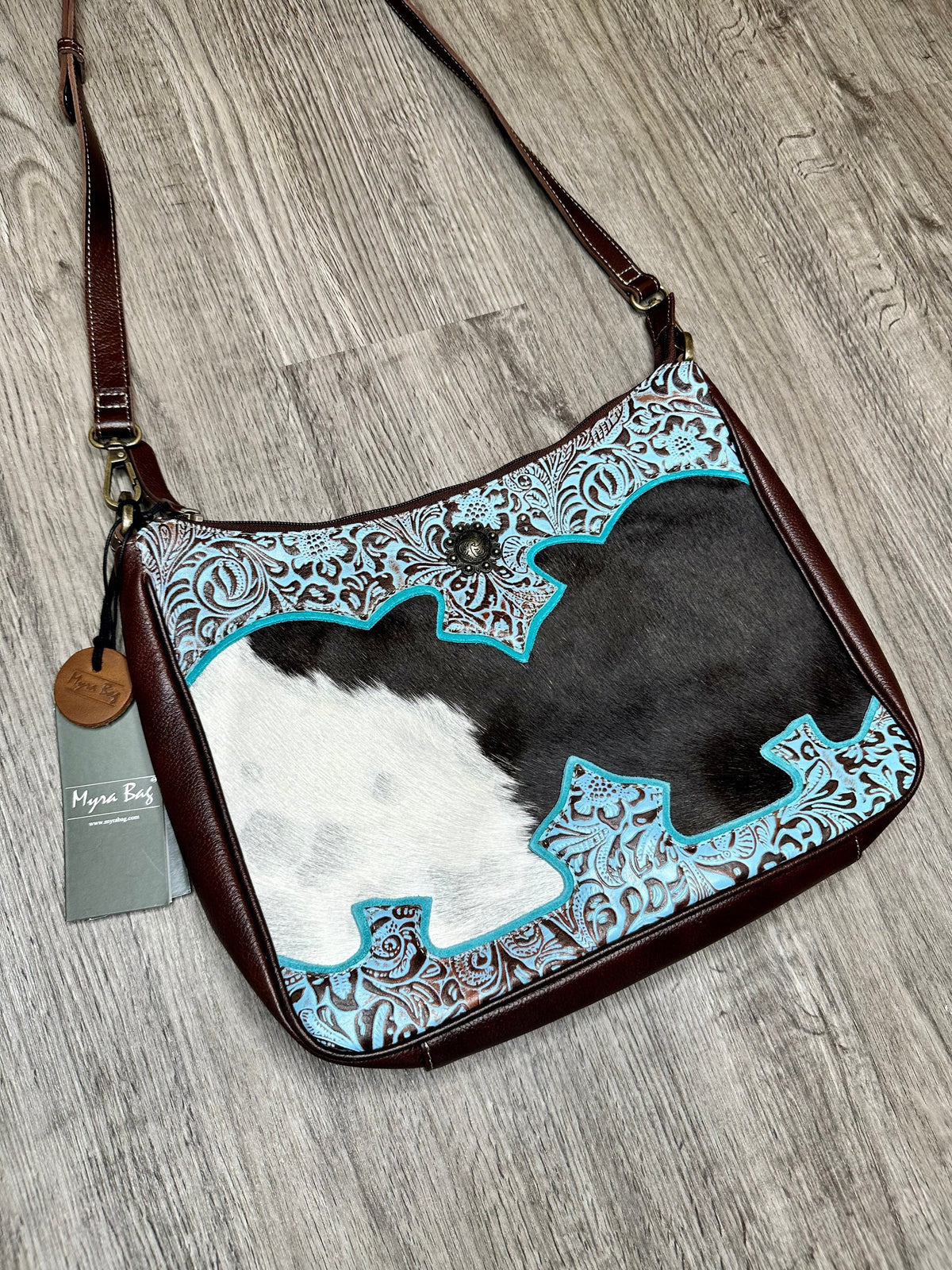 Myra Bag Andean Leather & Hair on Bag, present, gift, Anniversary, Birthday, Valentine, rustic, western - Coastal Chaos LLC