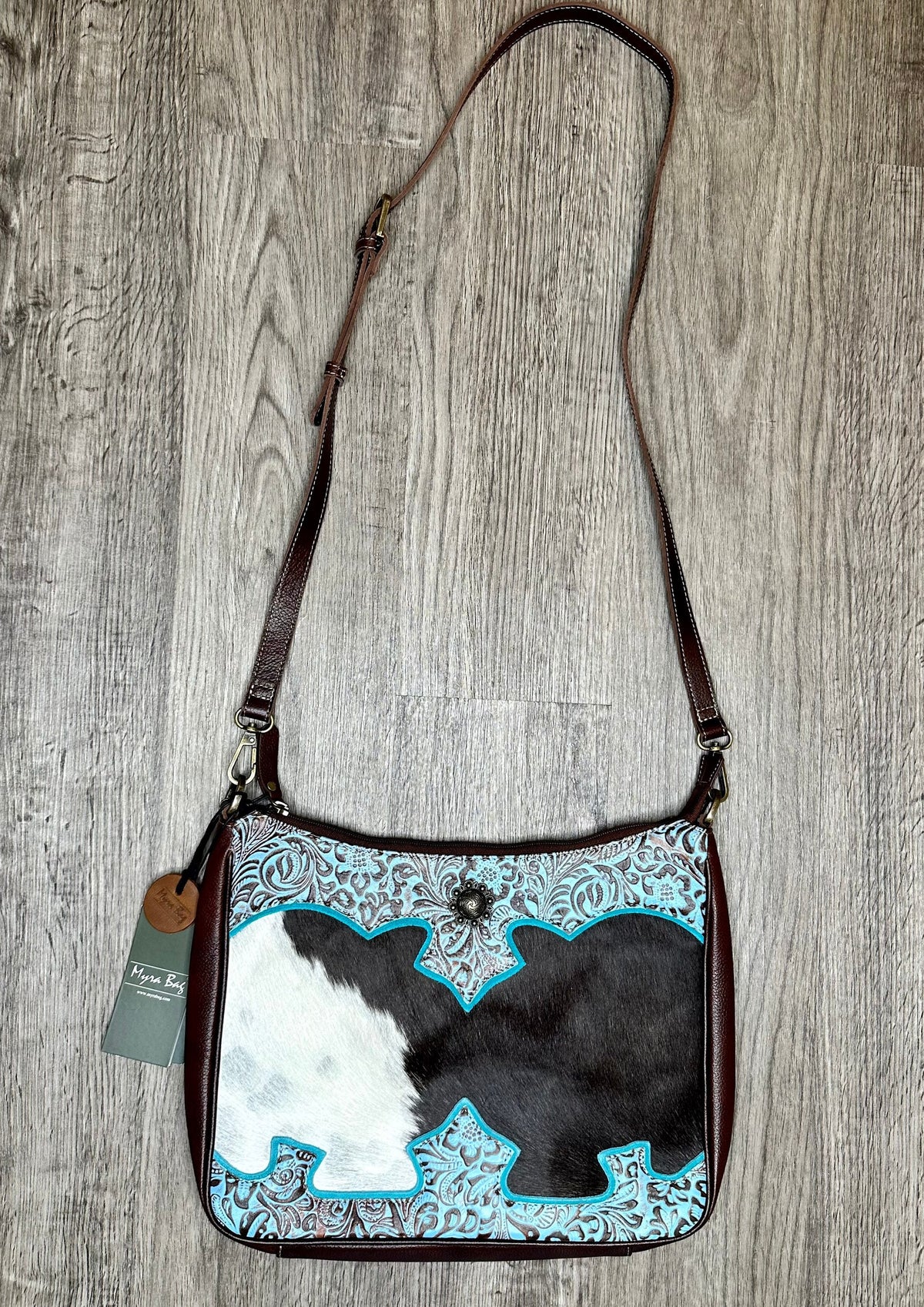 Myra Bag Andean Leather & Hair on Bag, present, gift, Anniversary, Birthday, Valentine, rustic, western - Coastal Chaos LLC