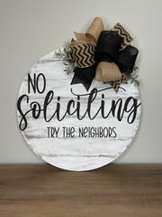 No soliciting welcome sign - Coastal Chaos LLC